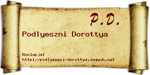 Podlyeszni Dorottya névjegykártya